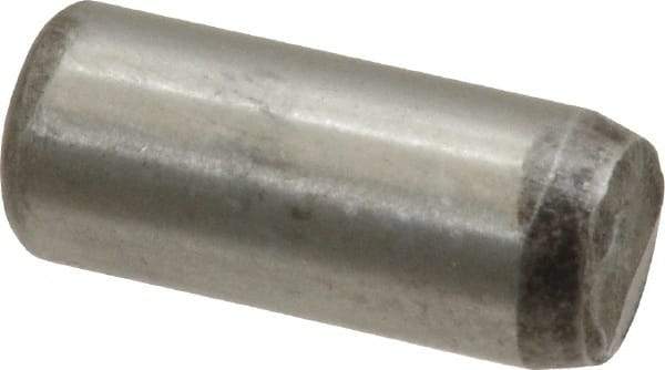 Unbrako - 3/8" Diam x 7/8" Pin Length Grade 8 Alloy Steel Oversized Dowel Pin - C 60 (Surface) & C 50-58 Hardness, 16,580 Lb Breaking Strength, 1 Beveled & 1 Rounded End - Eagle Tool & Supply