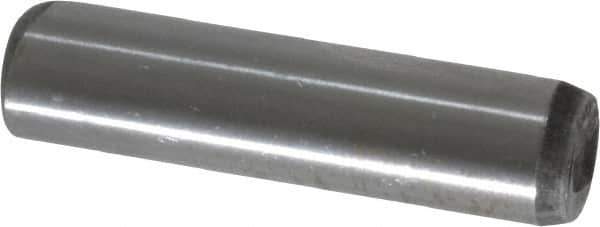 Unbrako - 3/8" Diam x 1-1/2" Pin Length Grade 8 Alloy Steel Oversized Dowel Pin - C 60 (Surface) & C 50-58 Hardness, 16,580 Lb Breaking Strength, 1 Beveled & 1 Rounded End - Eagle Tool & Supply