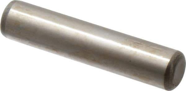 Unbrako - 3/8" Diam x 1-3/4" Pin Length Grade 8 Alloy Steel Oversized Dowel Pin - C 60 (Surface) & C 50-58 Hardness, 16,580 Lb Breaking Strength, 1 Beveled & 1 Rounded End - Eagle Tool & Supply