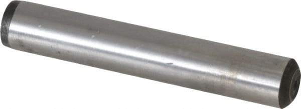 Unbrako - 3/8" Diam x 2-1/4" Pin Length Grade 8 Alloy Steel Oversized Dowel Pin - C 60 (Surface) & C 50-58 Hardness, 16,580 Lb Breaking Strength, 1 Beveled & 1 Rounded End - Eagle Tool & Supply