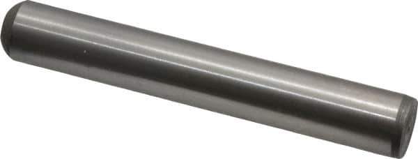 Unbrako - 3/8" Diam x 2-1/2" Pin Length Grade 8 Alloy Steel Oversized Dowel Pin - C 60 (Surface) & C 50-58 Hardness, 16,580 Lb Breaking Strength, 1 Beveled & 1 Rounded End - Eagle Tool & Supply