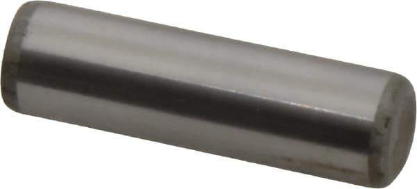 Unbrako - 7/16" Diam x 1-1/2" Pin Length Grade 8 Alloy Steel Oversized Dowel Pin - C 60 (Surface) & C 50-58 Hardness, 22,540 Lb Breaking Strength, 1 Beveled & 1 Rounded End - Eagle Tool & Supply
