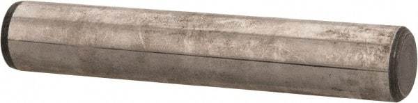 Unbrako - 7/16" Diam x 2-1/2" Pin Length Grade 8 Alloy Steel Oversized Dowel Pin - C 60 (Surface) & C 50-58 Hardness, 22,540 Lb Breaking Strength, 1 Beveled & 1 Rounded End - Eagle Tool & Supply