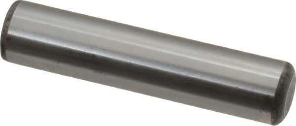 Unbrako - 1/2" Diam x 2-1/4" Pin Length Grade 8 Alloy Steel Oversized Dowel Pin - C 60 (Surface) & C 50-58 Hardness, 29,460 Lb Breaking Strength, 1 Beveled & 1 Rounded End - Eagle Tool & Supply