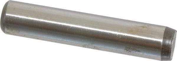 Unbrako - 1/2" Diam x 2-1/2" Pin Length Grade 8 Alloy Steel Oversized Dowel Pin - C 60 (Surface) & C 50-58 Hardness, 29,460 Lb Breaking Strength, 1 Beveled & 1 Rounded End - Eagle Tool & Supply