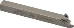 Iscar - External Grooving/Parting, 0.95mm Max Cut of Depth, 0.075" Min Groove Width, 4.7" OAL, Left Hand Indexable Grooving Cutoff Toolholder - 1/2" Shank Height x 1/2" Shank Width, DG. 1../DG. 2.. Insert Style, DGT Toolholder Style, Series Do Grip - Eagle Tool & Supply