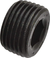 Unbrako - 3/4-18, 13/32" OAL, Alloy Steel Socket Pressure Plug - 7/8" Taper per Foot, 5/16" Hex Key - Eagle Tool & Supply