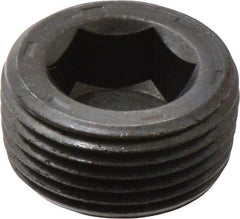 Unbrako - 3/4-14, 17/32" OAL, Alloy Steel Socket Pressure Plug - 7/8" Taper per Foot, 9/16" Hex Key - Eagle Tool & Supply