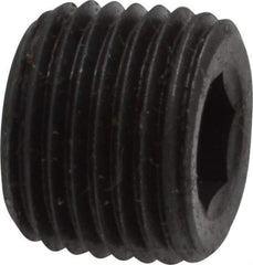 Unbrako - 1/8-27, 5/16" OAL, Alloy Steel Socket Pressure Plug - 3/4" Taper per Foot, 3/16" Hex Key - Eagle Tool & Supply