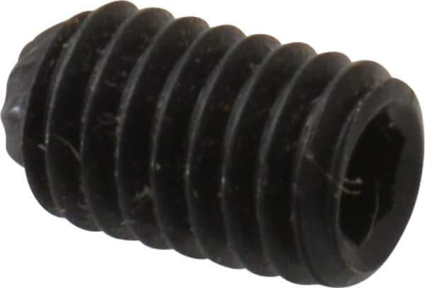 Unbrako - M3, 5mm OAL, Knurled Cup Point Set Screw - Grade 45H Alloy Steel, 1.5mm Key - Eagle Tool & Supply