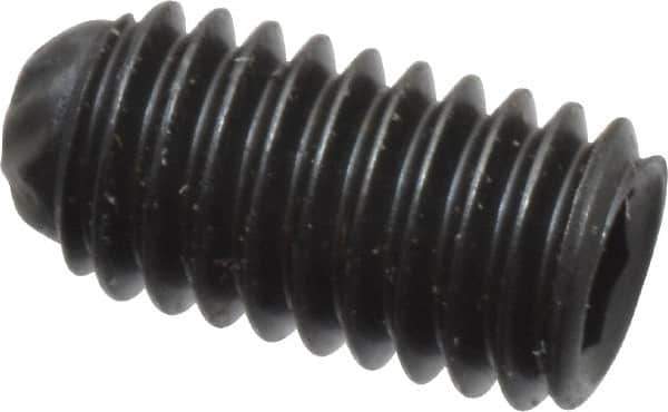 Unbrako - M3, 6mm OAL, Knurled Cup Point Set Screw - Grade 45H Alloy Steel, 1.5mm Key - Eagle Tool & Supply