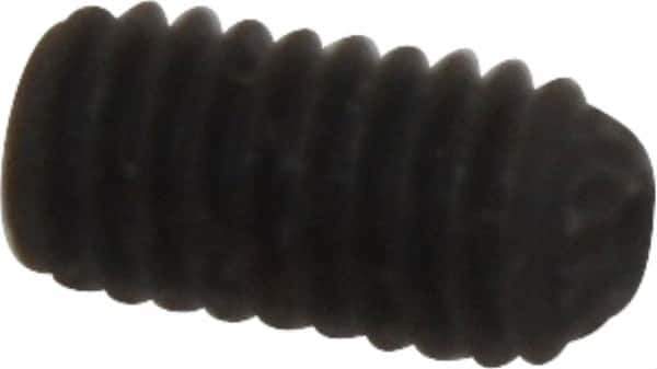 Unbrako - M4, 8mm OAL, Knurled Cup Point Set Screw - Grade 45H Alloy Steel, 2mm Key - Eagle Tool & Supply