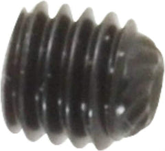 Unbrako - M5, 5mm OAL, Knurled Cup Point Set Screw - Grade 45H Alloy Steel, 2.5mm Key - Eagle Tool & Supply