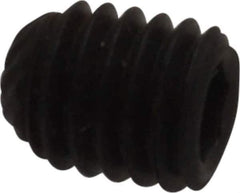 Unbrako - M5, 6mm OAL, Knurled Cup Point Set Screw - Grade 45H Alloy Steel, 2.5mm Key - Eagle Tool & Supply