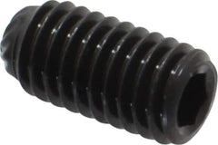Unbrako - M5, 10mm OAL, Knurled Cup Point Set Screw - Grade 45H Alloy Steel, 2.5mm Key - Eagle Tool & Supply