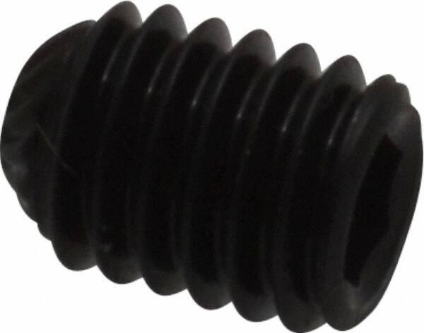 Unbrako - M6, 8mm OAL, Knurled Cup Point Set Screw - Grade 45H Alloy Steel, 3mm Key - Eagle Tool & Supply
