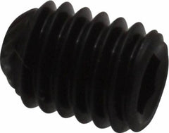 Unbrako - M6, 8mm OAL, Knurled Cup Point Set Screw - Grade 45H Alloy Steel, 3mm Key - Eagle Tool & Supply