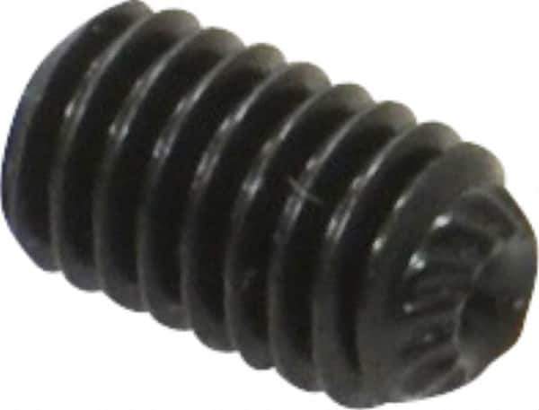 Unbrako - M6, 10mm OAL, Knurled Cup Point Set Screw - Grade 45H Alloy Steel, 3mm Key - Eagle Tool & Supply