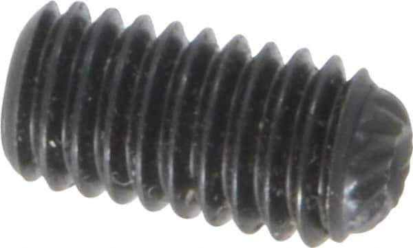 Unbrako - M6, 12mm OAL, Knurled Cup Point Set Screw - Grade 45H Alloy Steel, 3mm Key - Eagle Tool & Supply