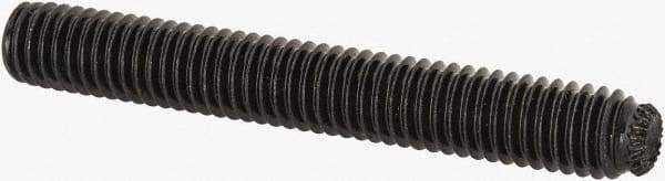 Unbrako - M6, 45mm OAL, Knurled Cup Point Set Screw - Grade 45H Alloy Steel, 3mm Key - Eagle Tool & Supply