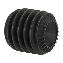 Unbrako - M8, 8mm OAL, Knurled Cup Point Set Screw - Grade 45H Alloy Steel, 4mm Key - Eagle Tool & Supply