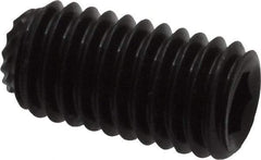Unbrako - M8, 16mm OAL, Knurled Cup Point Set Screw - Grade 45H Alloy Steel, 4mm Key - Eagle Tool & Supply