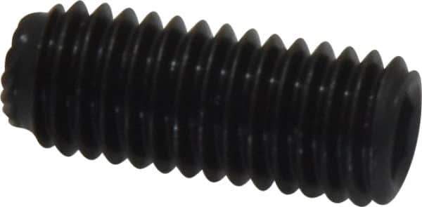 Unbrako - M8, 20mm OAL, Knurled Cup Point Set Screw - Grade 45H Alloy Steel, 4mm Key - Eagle Tool & Supply