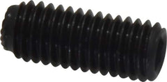 Unbrako - M8, 20mm OAL, Knurled Cup Point Set Screw - Grade 45H Alloy Steel, 4mm Key - Eagle Tool & Supply