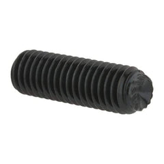 Unbrako - M8, 25mm OAL, Knurled Cup Point Set Screw - Grade 45H Alloy Steel, 4mm Key - Eagle Tool & Supply