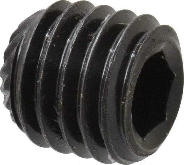 Unbrako - M10, 10mm OAL, Knurled Cup Point Set Screw - Grade 45H Alloy Steel, 5mm Key - Eagle Tool & Supply