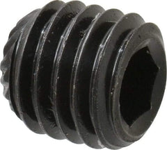 Unbrako - M10, 10mm OAL, Knurled Cup Point Set Screw - Grade 45H Alloy Steel, 5mm Key - Eagle Tool & Supply