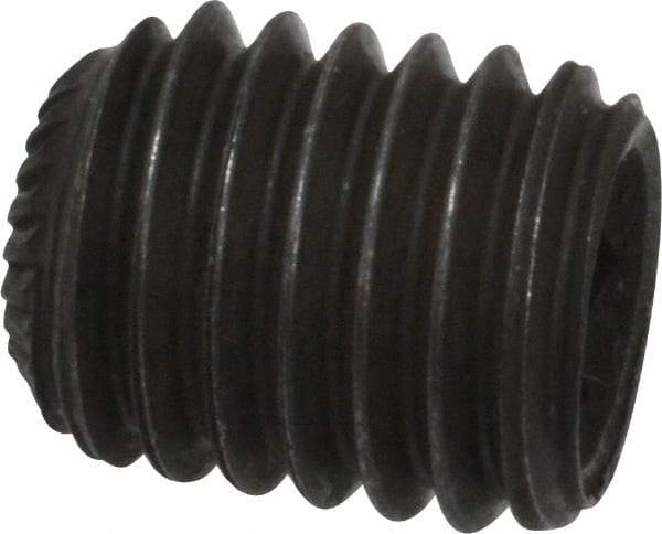 Unbrako - M10, 12mm OAL, Knurled Cup Point Set Screw - Grade 45H Alloy Steel, 5mm Key - Eagle Tool & Supply