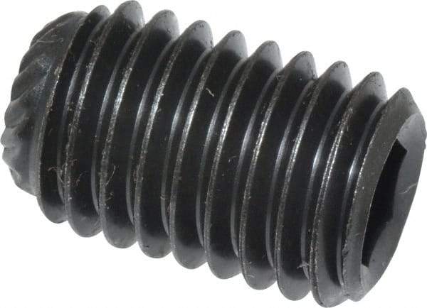Unbrako - M10, 16mm OAL, Knurled Cup Point Set Screw - Grade 45H Alloy Steel, 5mm Key - Eagle Tool & Supply