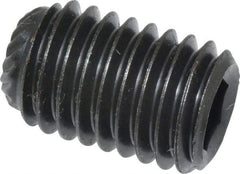 Unbrako - M10, 16mm OAL, Knurled Cup Point Set Screw - Grade 45H Alloy Steel, 5mm Key - Eagle Tool & Supply