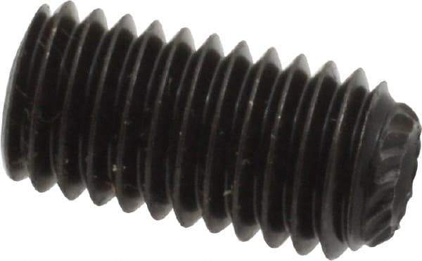Unbrako - M10, 20mm OAL, Knurled Cup Point Set Screw - Grade 45H Alloy Steel, 5mm Key - Eagle Tool & Supply
