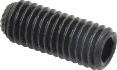 Unbrako - M10, 25mm OAL, Knurled Cup Point Set Screw - Grade 45H Alloy Steel, 5mm Key - Eagle Tool & Supply