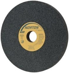 Norton - 8" Diam x 1-1/4" Hole x 3/4" Thick, J Hardness, 60 Grit Surface Grinding Wheel - Silicon Carbide, Type 1, Medium Grade, 3,600 Max RPM, Vitrified Bond, No Recess - Eagle Tool & Supply