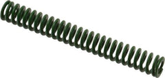 Associated Spring Raymond - 10mm Hole Diam, 5mm Rod Diam, 3" Free Length, Green Die Spring - 99.8 N Max Deflection, 31.2mm Max Deflection, Light Duty, Chromium Alloy Steel - Eagle Tool & Supply