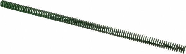 Associated Spring Raymond - 12.5mm Hole Diam, 6.3mm Rod Diam, 12" Free Length, Green Die Spring - 175 N Max Deflection, 125mm Max Deflection, Light Duty, Chromium Alloy Steel - Eagle Tool & Supply