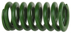 Associated Spring Raymond - 32mm Hole Diam, 16mm Rod Diam, 1-1/2" Free Length, Green Die Spring - Eagle Tool & Supply