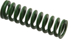 Associated Spring Raymond - 16mm Hole Diam, 8mm Rod Diam, 2" Free Length, Green Die Spring - 328.1 N Max Deflection, 20.9mm Max Deflection, Light Duty, Chromium Alloy Steel - Eagle Tool & Supply