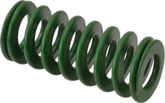 Associated Spring Raymond - 20mm Hole Diam, 10mm Rod Diam, 1-3/4" Free Length, Green Die Spring - 540 N Max Deflection, 18mm Max Deflection, Light Duty, Chromium Alloy Steel - Eagle Tool & Supply