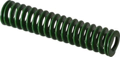 Associated Spring Raymond - 20mm Hole Diam, 10mm Rod Diam, 3-1/2" Free Length, Green Die Spring - 490 N Max Deflection, 35mm Max Deflection, Light Duty, Chromium Alloy Steel - Eagle Tool & Supply