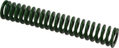 Associated Spring Raymond - 20mm Hole Diam, 10mm Rod Diam, 4-1/2" Free Length, Green Die Spring - 501.4 N Max Deflection, 46mm Max Deflection, Light Duty, Chromium Alloy Steel - Eagle Tool & Supply