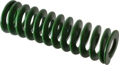 Associated Spring Raymond - 32mm Hole Diam, 16mm Rod Diam, 4" Free Length, Green Die Spring - 1312 N Max Deflection, 41mm Max Deflection, Light Duty, Chromium Alloy Steel - Eagle Tool & Supply