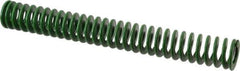 Associated Spring Raymond - 32mm Hole Diam, 16mm Rod Diam, 10" Free Length, Green Die Spring - 1275 N Max Deflection, 102mm Max Deflection, Light Duty, Chromium Alloy Steel - Eagle Tool & Supply