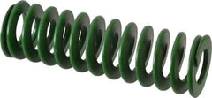 Associated Spring Raymond - 40mm Hole Diam, 20mm Rod Diam, 5" Free Length, Green Die Spring - 1887 N Max Deflection, 51mm Max Deflection, Light Duty, Chromium Alloy Steel - Eagle Tool & Supply