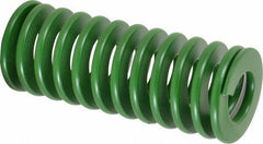 Associated Spring Raymond - 50mm Hole Diam, 25mm Rod Diam, 5" Free Length, Green Die Spring - 3621 N Max Deflection, 51mm Max Deflection, Light Duty, Chromium Alloy Steel - Eagle Tool & Supply