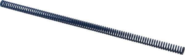 Associated Spring Raymond - 12.5mm Hole Diam, 6.3mm Rod Diam, 12" Free Length, Blue Die Spring - 243.6 N Max Deflection, 116mm Max Deflection, Medium Duty, Chromium Alloy Steel - Eagle Tool & Supply