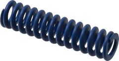 Associated Spring Raymond - 20mm Hole Diam, 10mm Rod Diam, 3" Free Length, Blue Die Spring - 702.8 N Max Deflection, 28mm Max Deflection, Medium Duty, Chromium Alloy Steel - Eagle Tool & Supply
